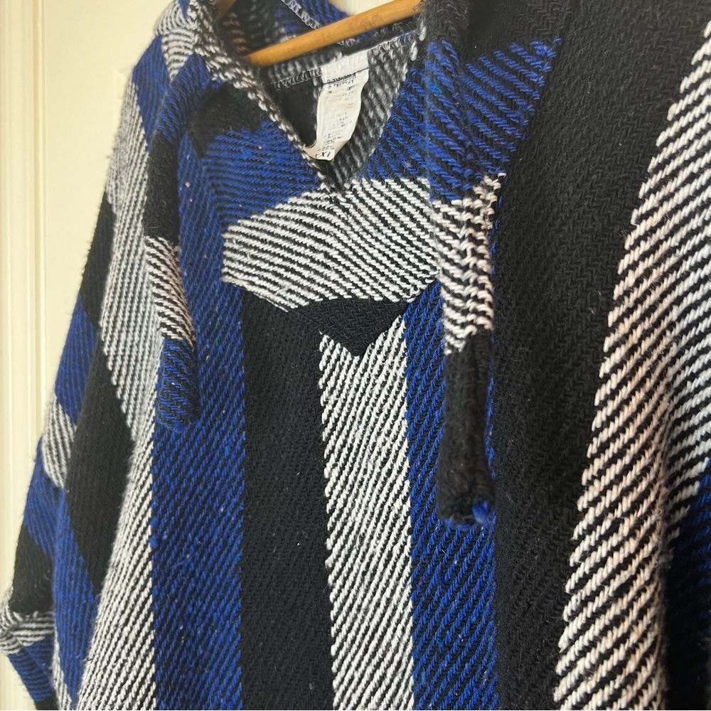 Striped Hooded Rug Poncho - Picture 14 of 17